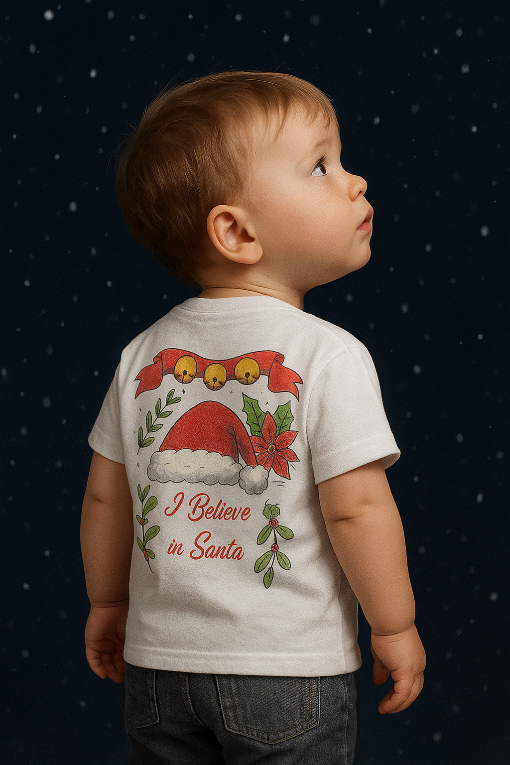 Childrens I believe in santa graphic T-Shirt
