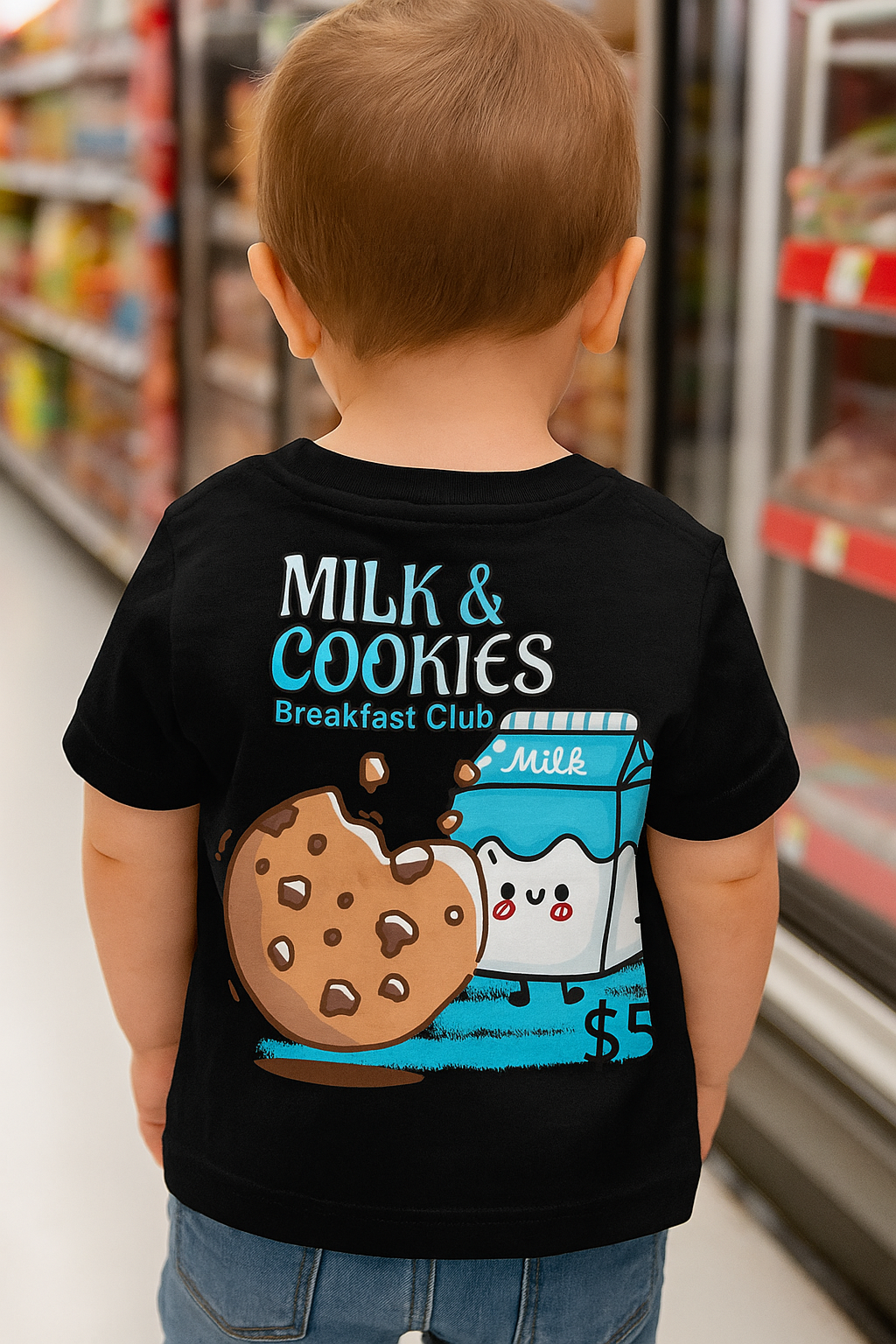 Children's Milk And Cookies graphic t-shirt