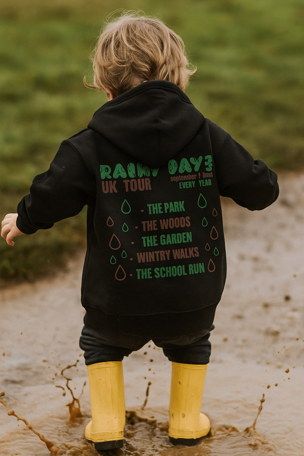 Rainy days UK tour Printed Hoodie
