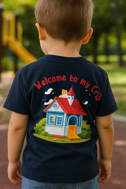 Children's welcome to my crib graphic t-shirt