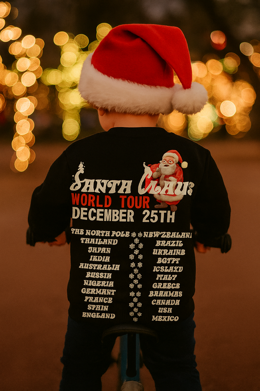 Santas world tour Childrens sweatshirt